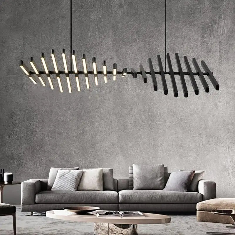 lustre moderne minimaliste design nordique en linéaire
