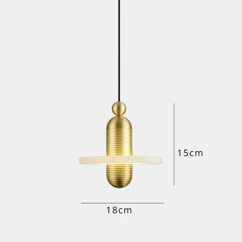 suspension en marbre à led design pour intérieur élégant