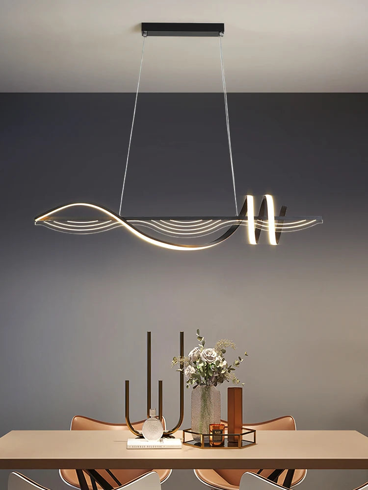 lustre led moderne suspension design minimaliste pour intérieur