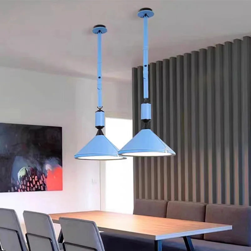 suspension LED en cuir artificiel pour décoration d'intérieur