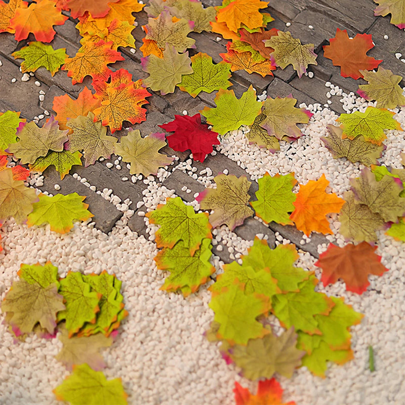 lot de 50 feuilles d'érable artificielles pour décorations d'automne