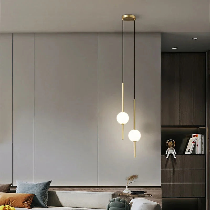 Lamp Gold Elegant Pendant Light, Modern 1-Light Ceiling Hanging Light Fixture In Gold Finish ,ideal For Bedroom Living Room, Bu