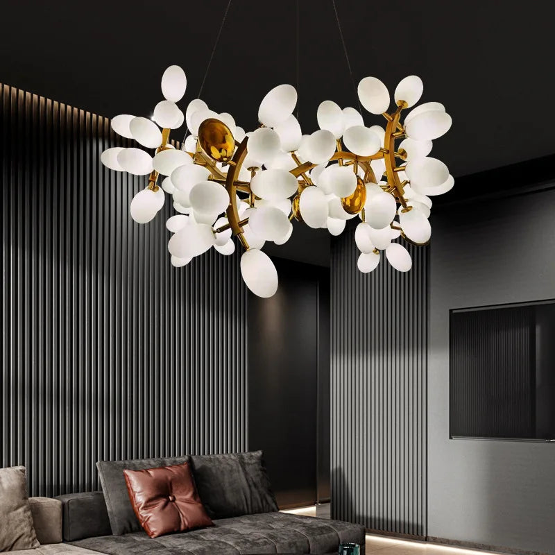 Modern Designer Dining Room Led Chandelier Living Room Grape Chandelier Bedroom Home Decor Hotel, Meeting Room Gloss Chandelier