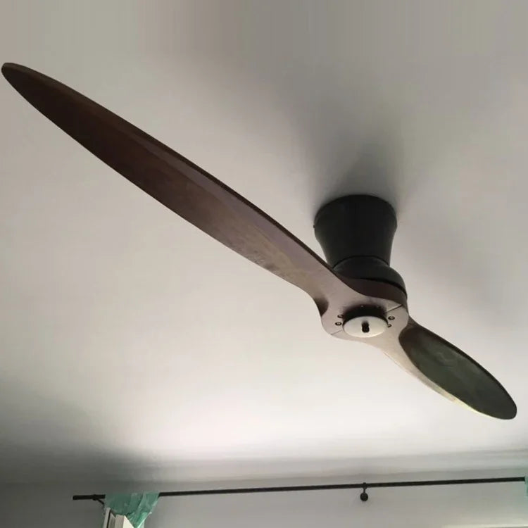 ventilateur de plafond moderne en bois avec télécommande et moteur silencieux