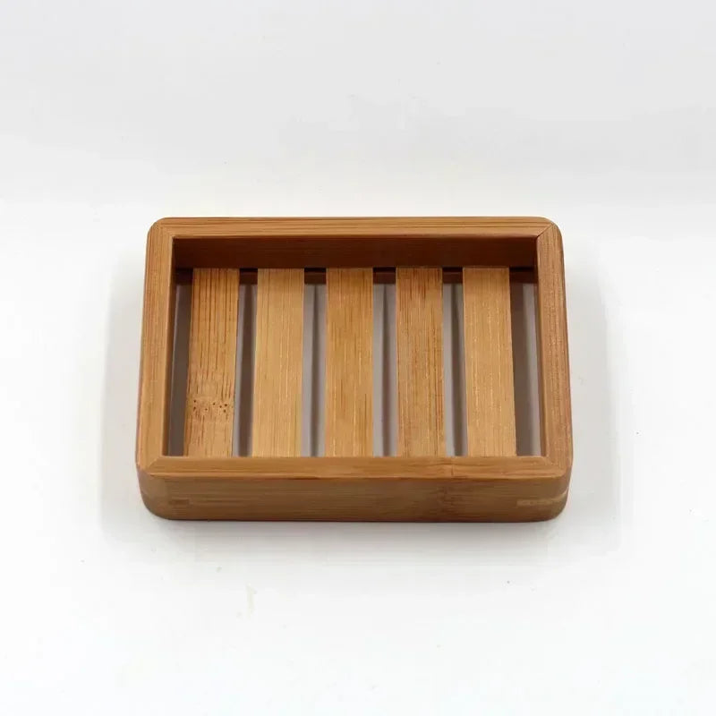 porte-savon en bois de bambou naturel pour rangement et organisation