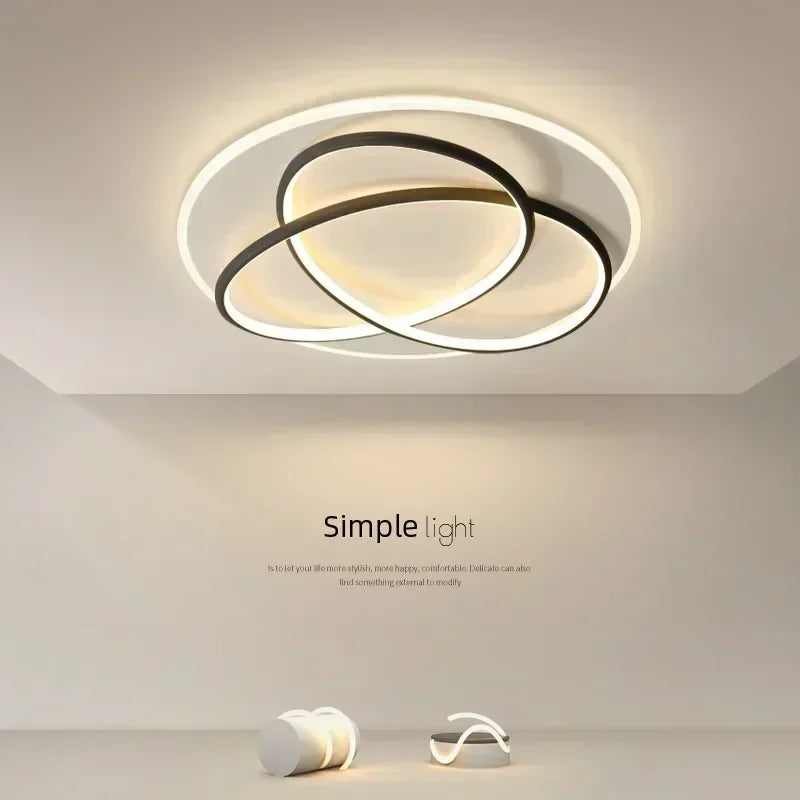 lustre moderne à leds pour décoration intérieure lumineuse