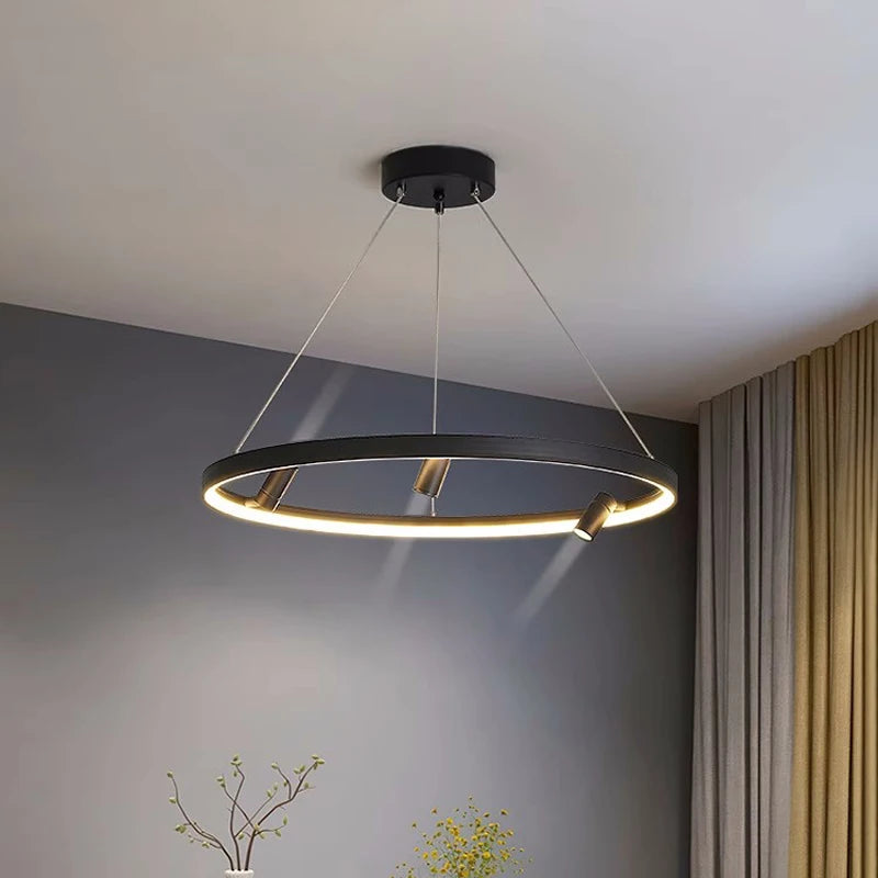 suspension LED en forme de cercle style nordique moderne