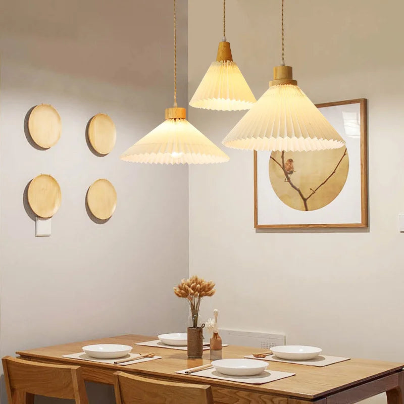 lustre suspendu moderne en bois pour décoration