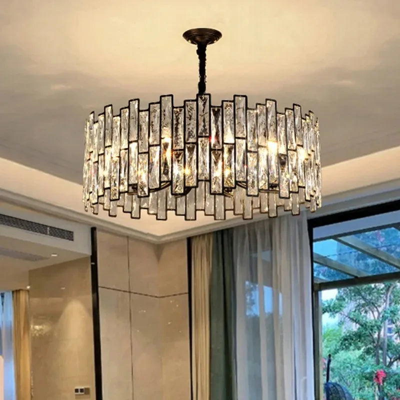 lustre en cristal moderne pour éclairage intérieur suspendu