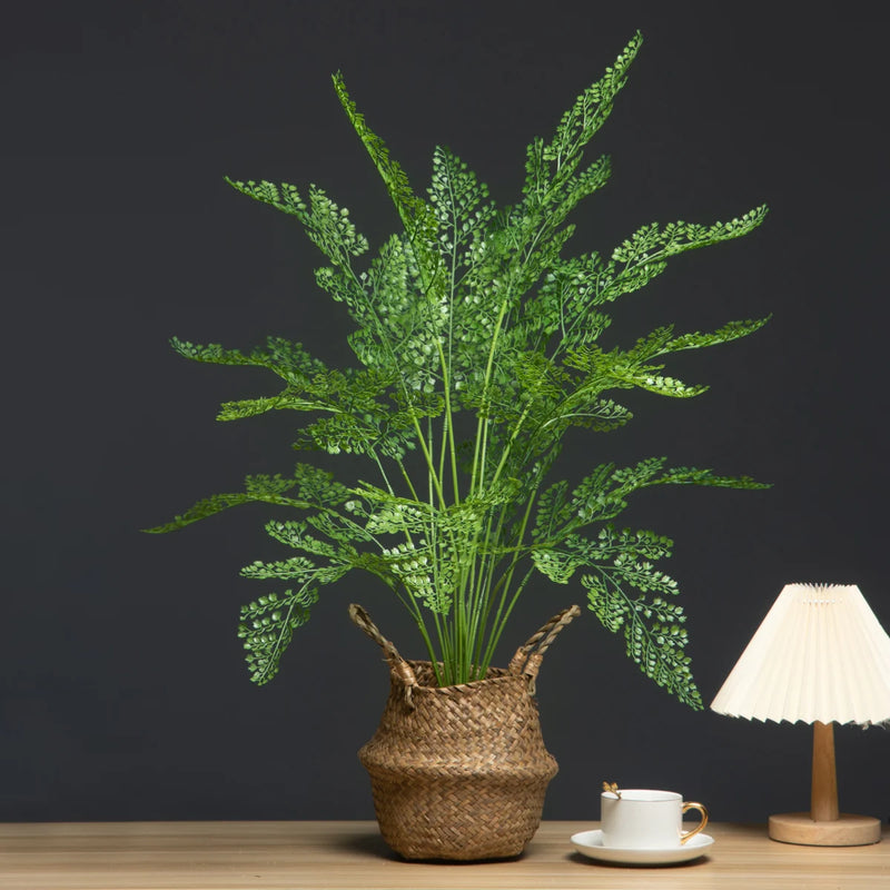 grand palmier artificiel avec feuilles de monstera pour décoration extérieure