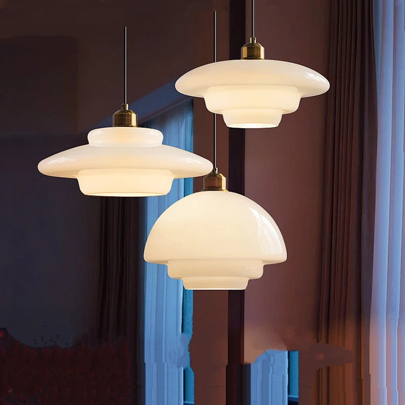 lampe led suspendue moderne en verre pour décoration maison