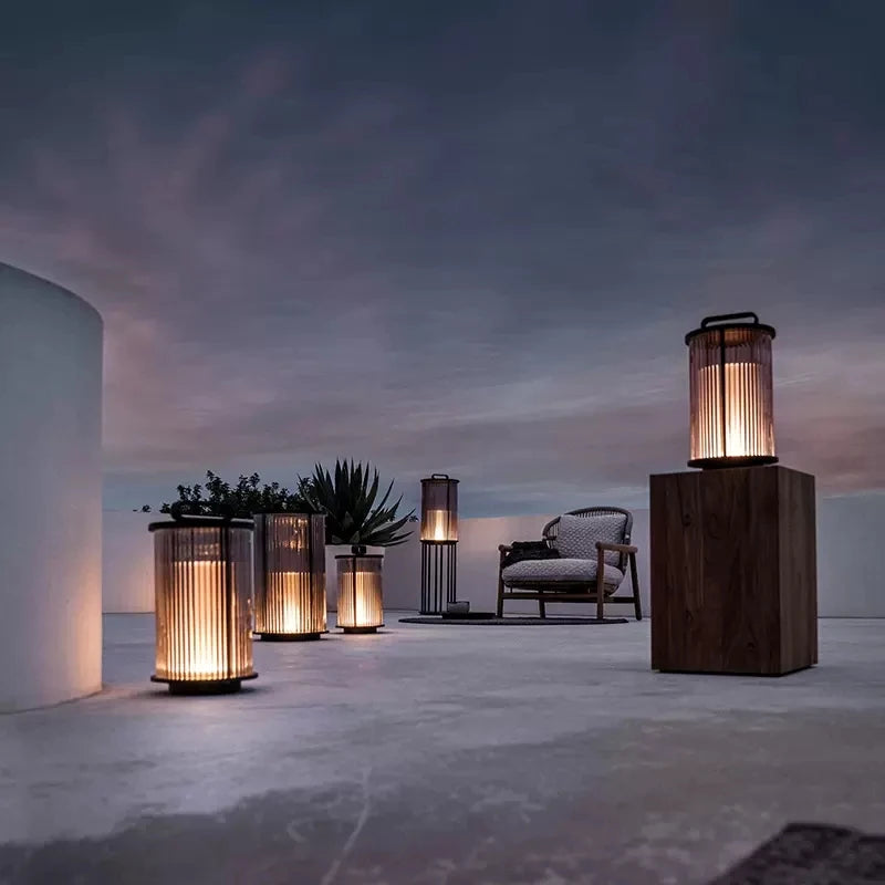 villa moderne lampe de jardin solaire extérieure étanche