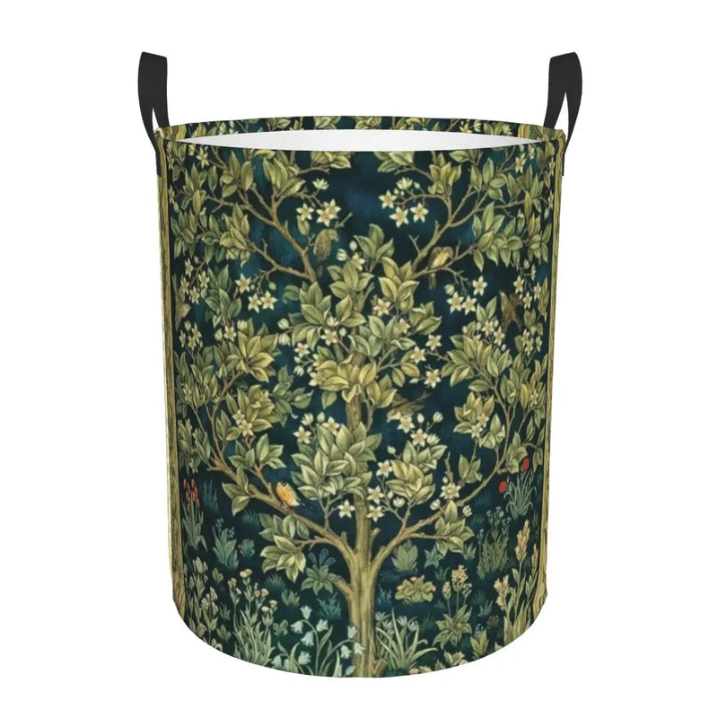 panier à linge pliable floral pour rangement jouets bébé