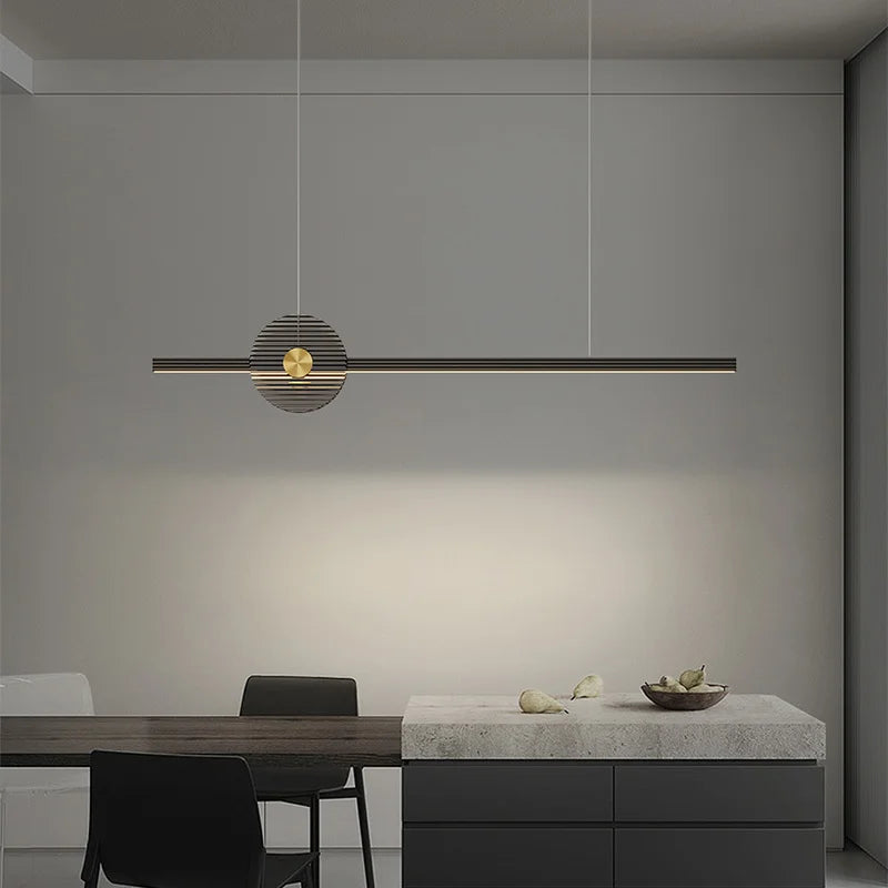 lustre moderne unique avec intensité variable pour ambiance élégante