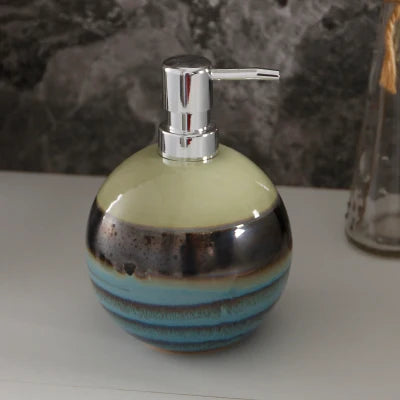 bouteille en céramique pour lotion et savon décoratif