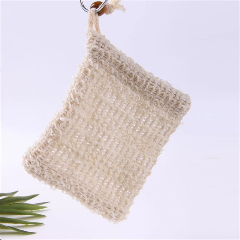 sac de savon en sisal naturel pour exfoliation