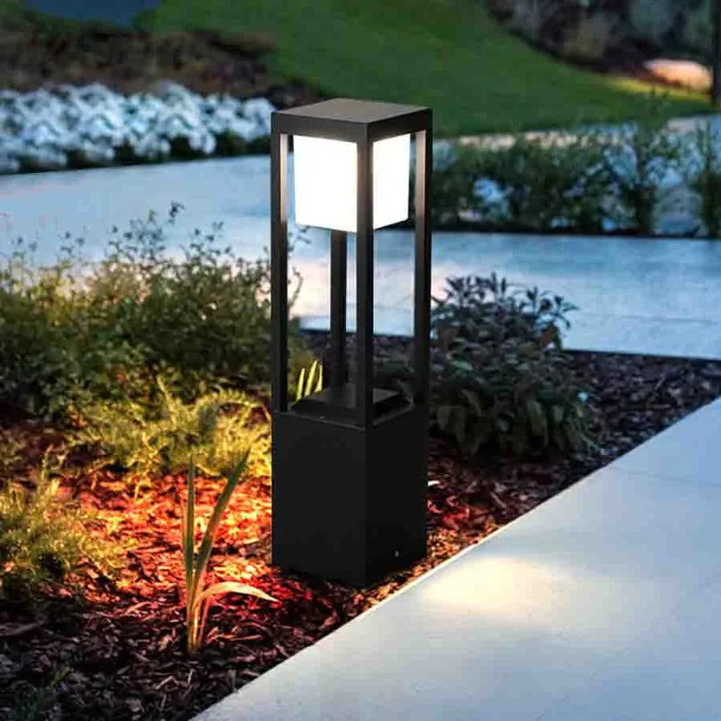 lampe solaire d'extérieur en aluminium pour éclairage de jardin