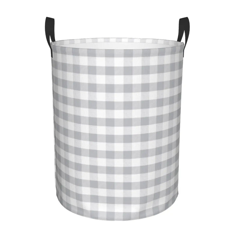 panier à linge pliable personnalisé à damier géométrique pour enfant