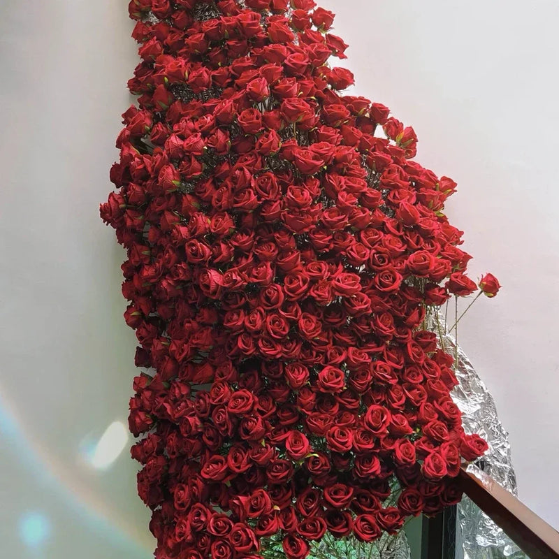 lot de 100 roses artificielles pour décoration mariage fête