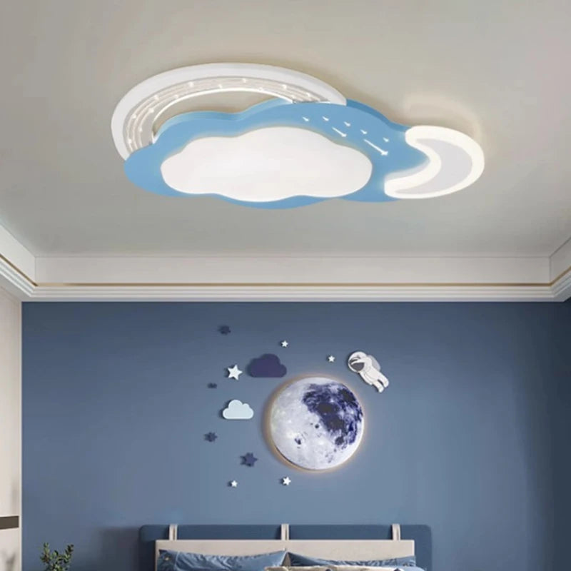 plafonnier moderne nuage arc-en-ciel pour chambre enfant