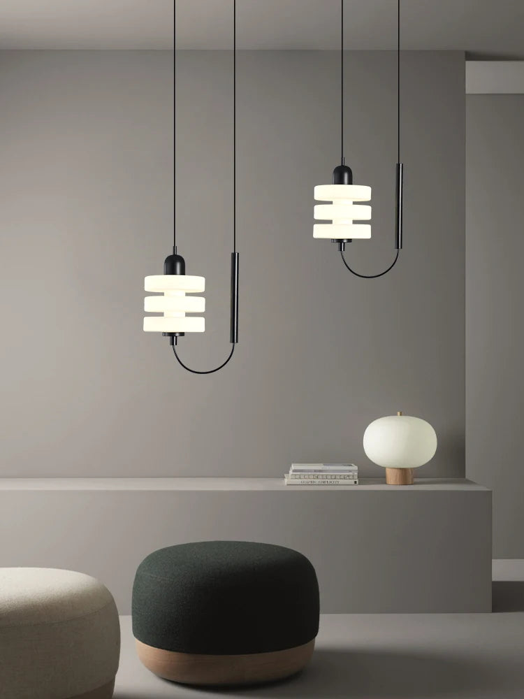 lustre en verre minimaliste pour éclairage intérieur moderne