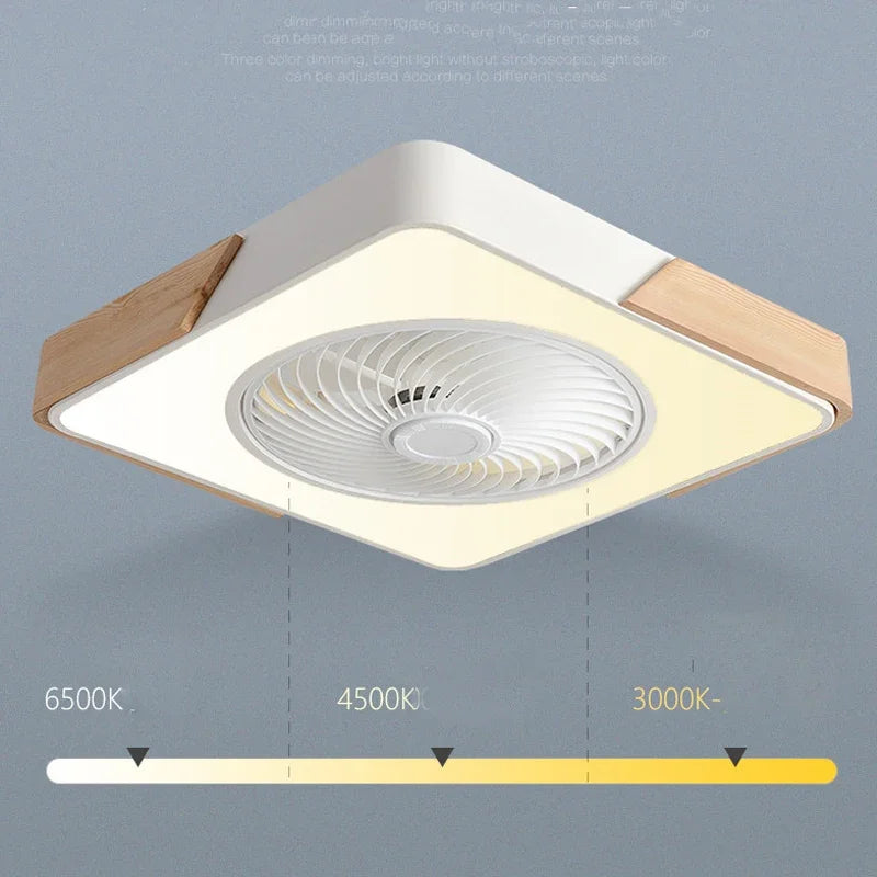 plafonnier led intelligent ventilateur de plafond moderne télécommande design fin