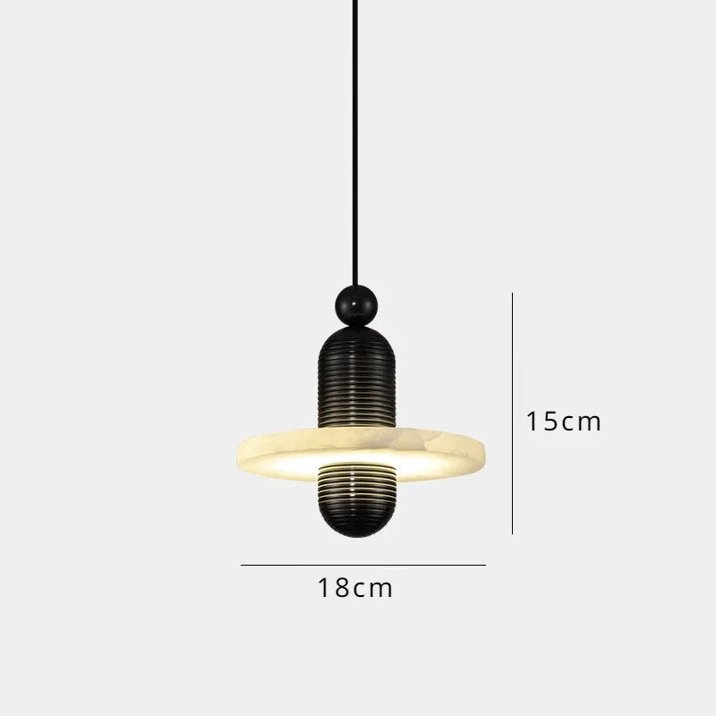 suspension en marbre à led design pour intérieur élégant