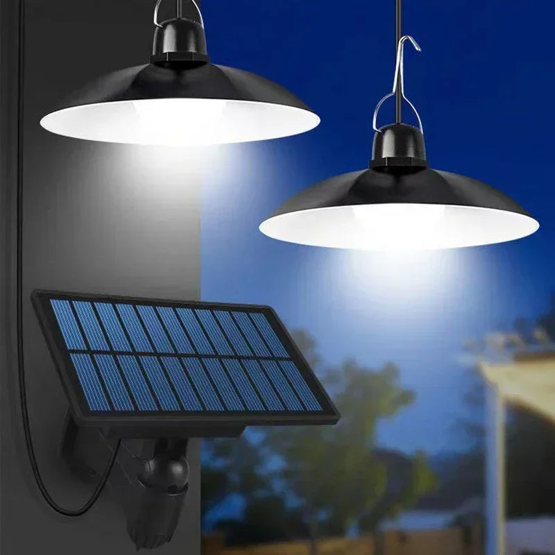 suspension solaire led télécommandée pour jardin et camping extérieur