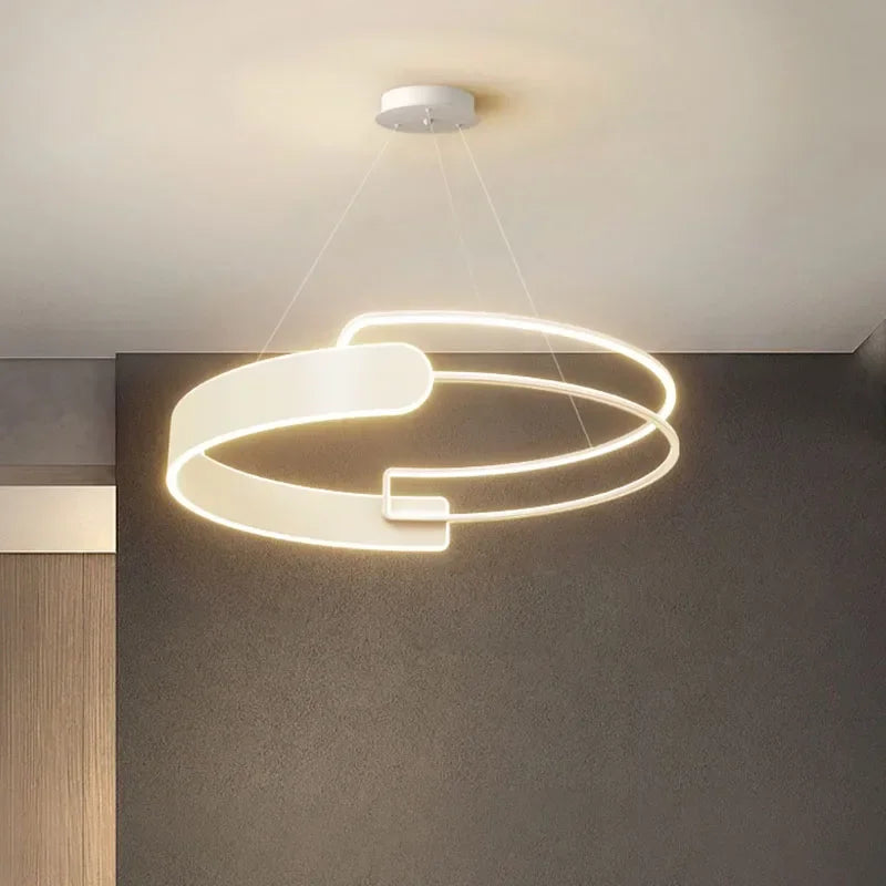 suspension moderne à led pour décoration intérieure réglable de luxe