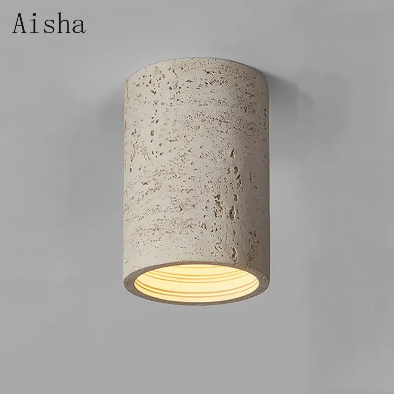 plafonnier led en résine wabi-sabi style nordique pour décoration intérieure