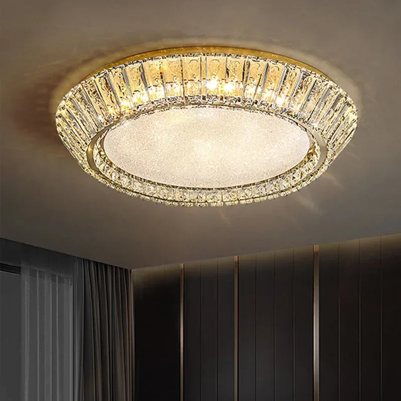 plafonnier en cristal luxe design nordique pour décoration intérieure