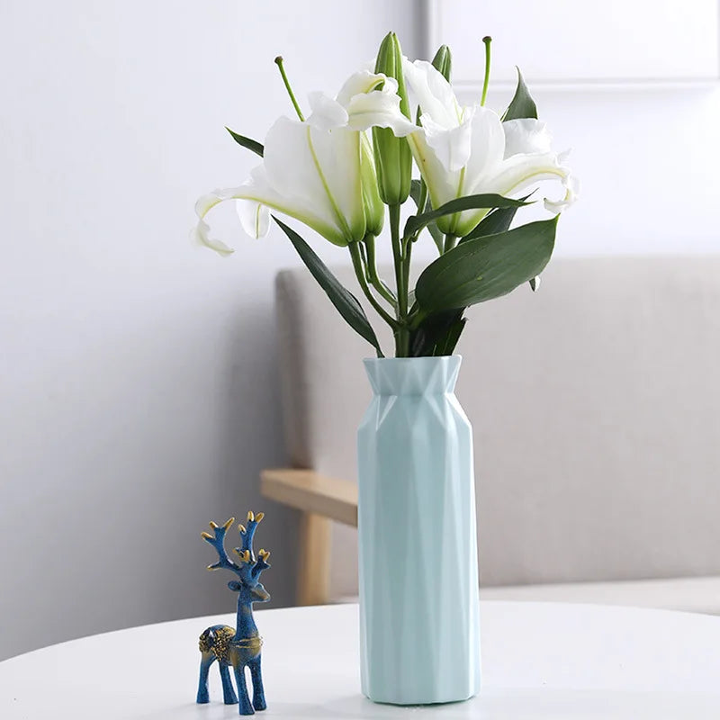 vase moderne en plastique pour décoration florale nordique