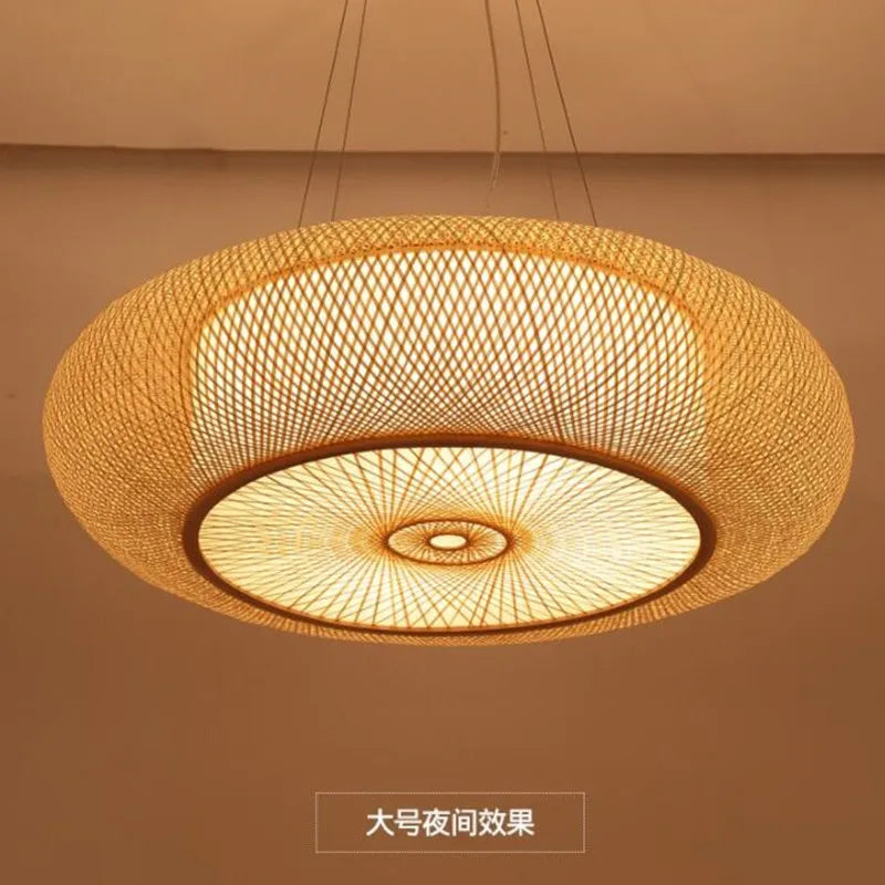 suspension en bambou moderne style chinois pour décoration intérieure