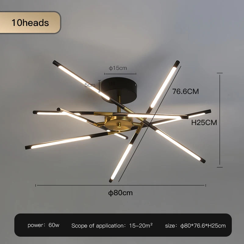 plafonnier led moderne réglable pour éclairage intérieur design