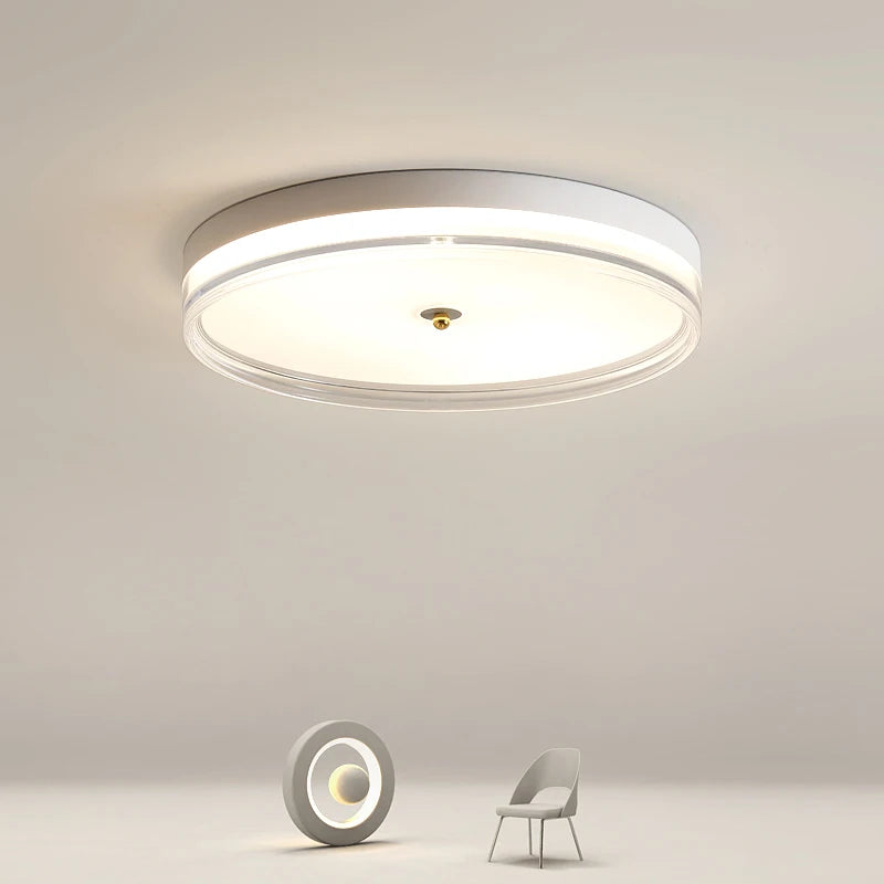 plafonnier led rond moderne avec télécommande design minimaliste