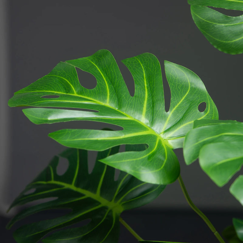 palmier artificiel 18 feuilles grandes plantes monstera décoratif pour intérieur