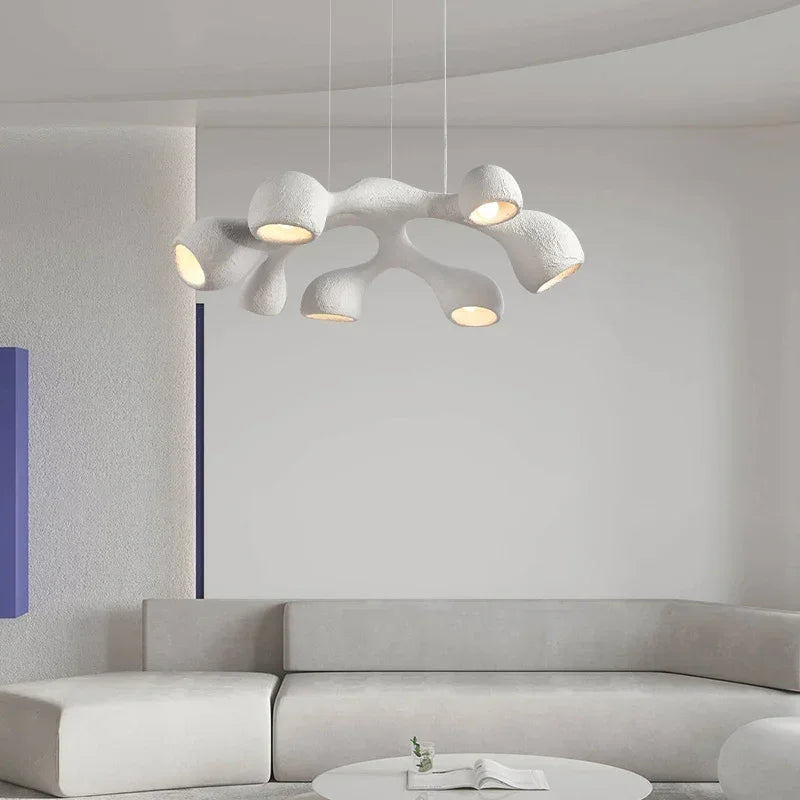 lustre de style wabi-sabi japonais led pour villa clubhouse duplex