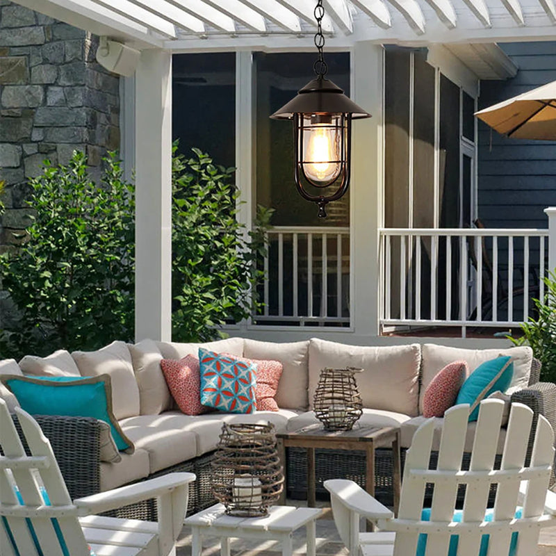 lustre extérieur rétro pour éclairage de jardin et allée