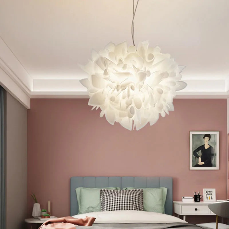 lustre led fleurs acrylique pour foyer moderne