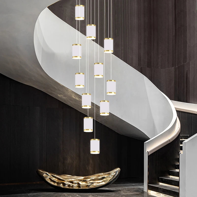 lustre moderne led pour escalier et intérieur contemporain