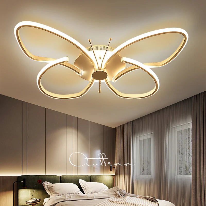 plafonnier led moderne papillon avec intensité variable décoratif