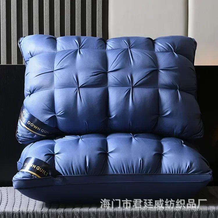 oreillers en duvet 3D doux et confortables pour un sommeil réparateur