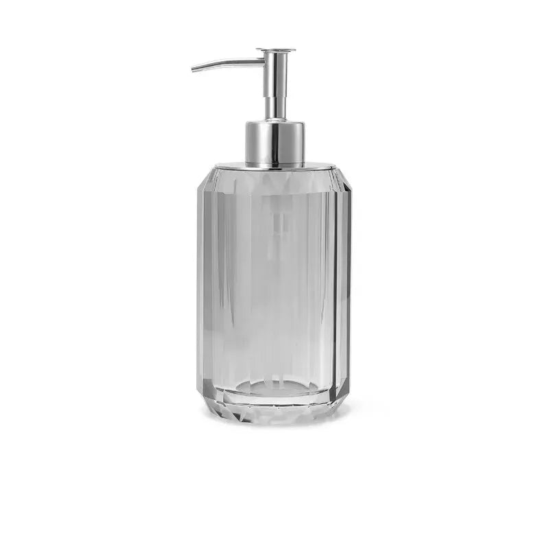 distributeur de savon liquide en cristal transparent pour salle de bain