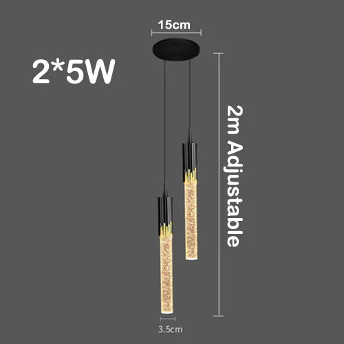 lustre en cristal led moderne pour décoration intérieure créative