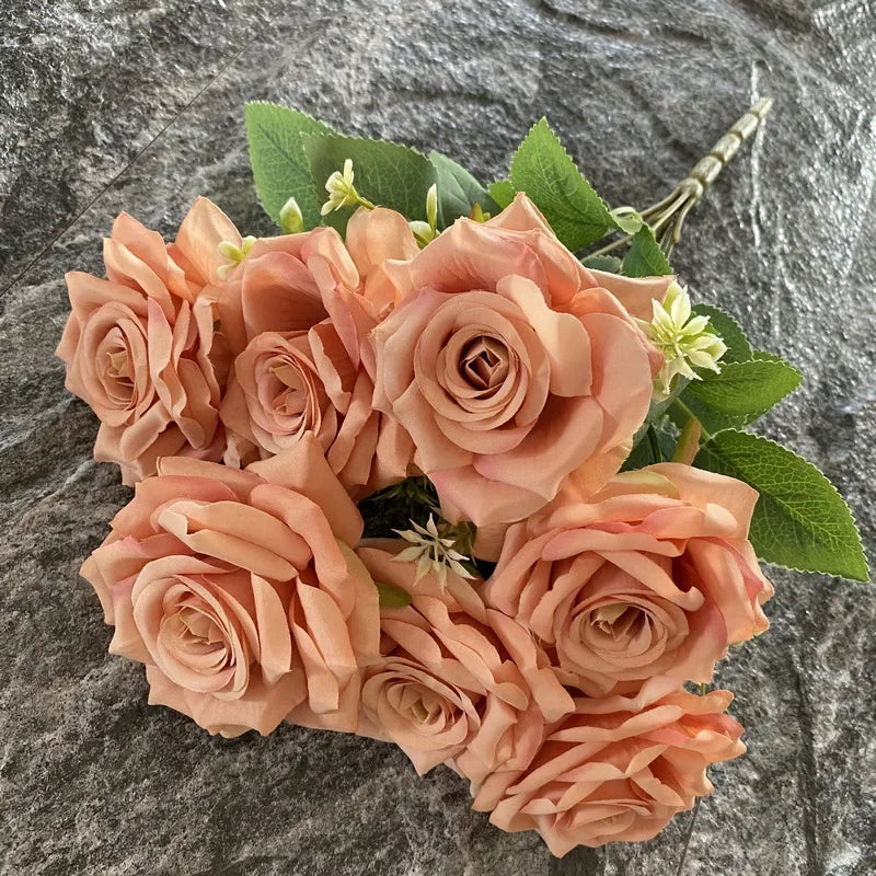 bouquet de roses artificielles décoratives pour événements et salles