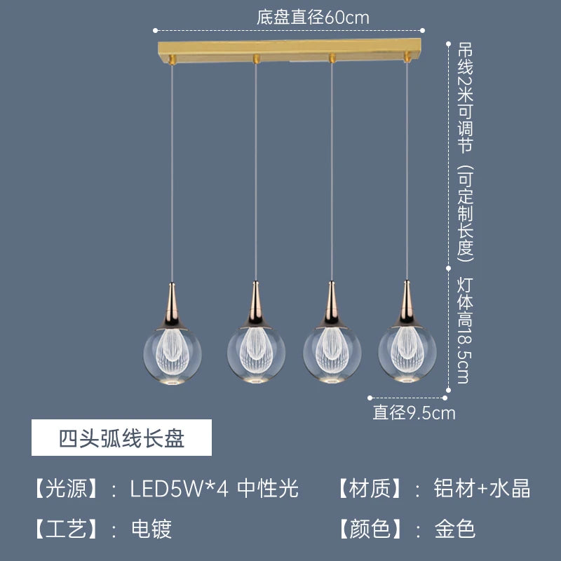 lustre moderne en cristal pour décoration intérieure animaux