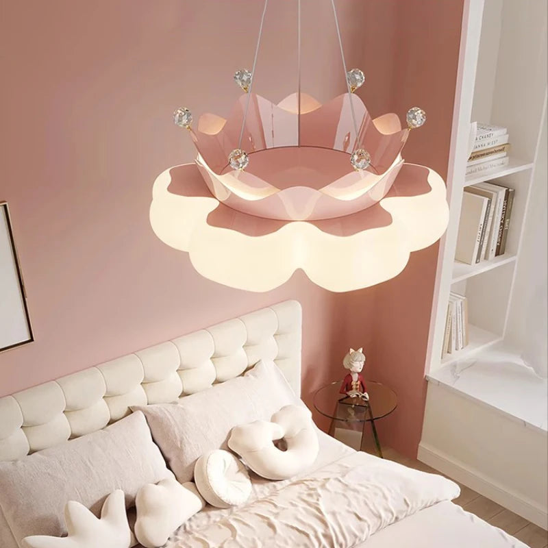 plafonnier romantique en forme de nuage pour chambre d'enfant