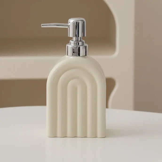 distributeur de savon en céramique pour shampoing et eau portable