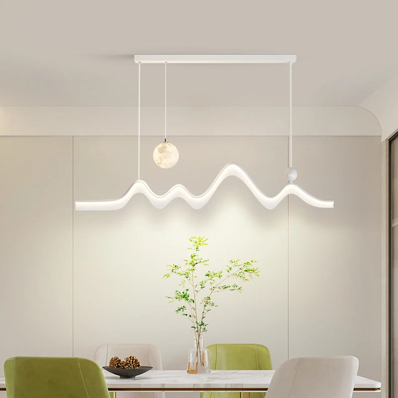 lustre design nordique moderne minimaliste forme lune