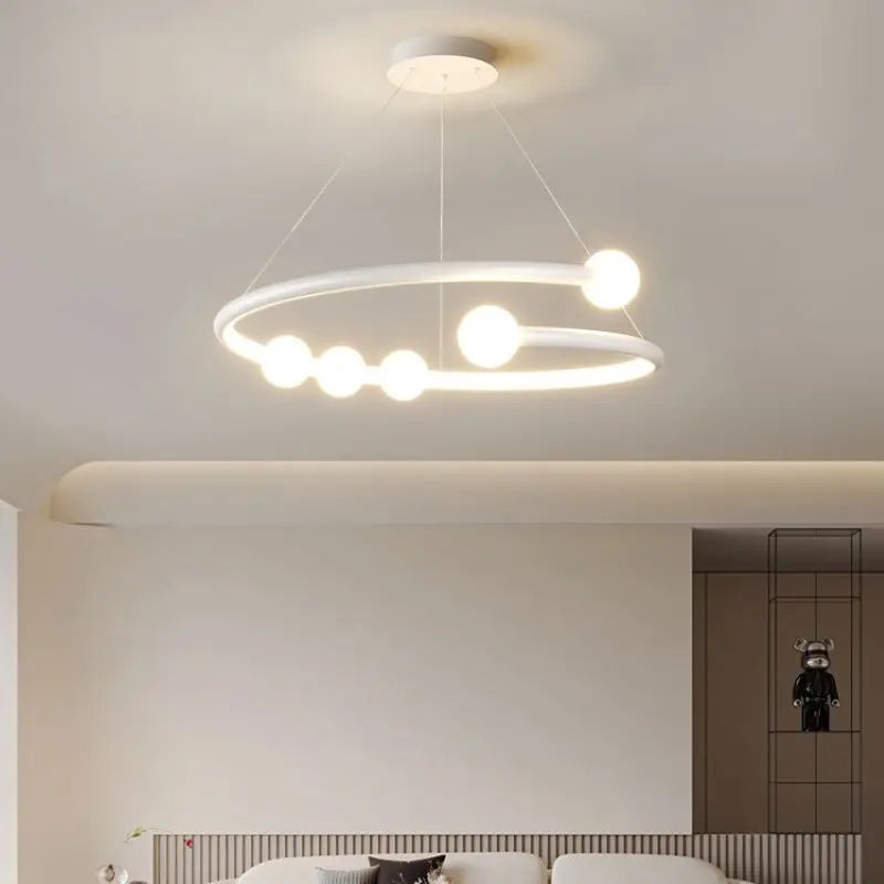 lustre minimaliste en verre design pour éclairage moderne